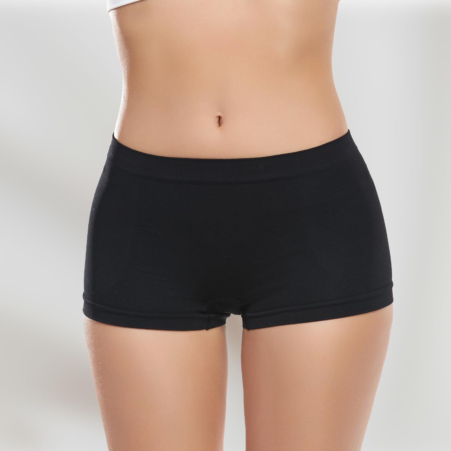 Womens Boy Shorts Underwear - No Show Seamless Boyshort Panties Stretch Boxer Briefs for Ladies Pack - Image 2