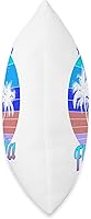 Vista 2 de Pensacola Beach Florida Retro Tropical Palm Trees Vacation Throw Pillow