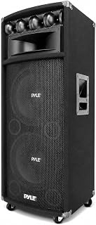 Portable Cabinet PA Speaker System - 1600 Watt Outdoor Sound System Vehicle Stereo Speakers w/Dual 12" Woofers, 3.4" Piezo Tweeters, 5"x12" Super Horn Midrange, Crossover Network - PylePro PADH212