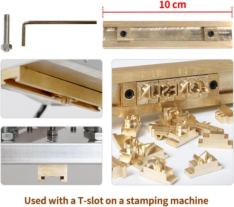 ZONEPACK Copper Stamping Letter Molds – 83-Piece Times New Roman Set For Hot Foil Stamping & Embossing | Wood Box