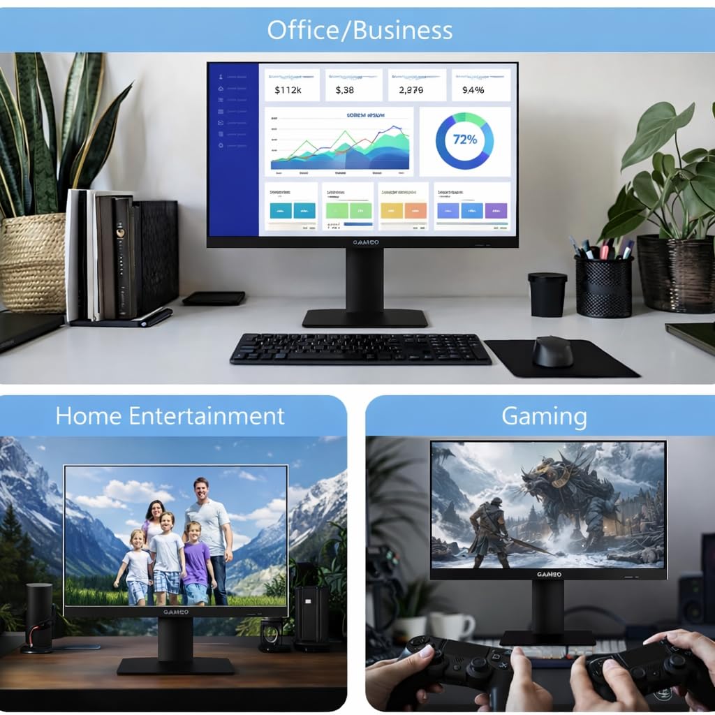 GAMEO 27 Inch Gaming Monitor, 4K UHD 3840×2160 165Hz, Fast IPS Computer Monitor, 1ms MPRT, HDR ready, 100% sRGB, Adaptive Sync, HDMI 2.1 & DP 1.4, Height Adjustable, VESA 100x100, G Series 27UHD165IPS — view 8
