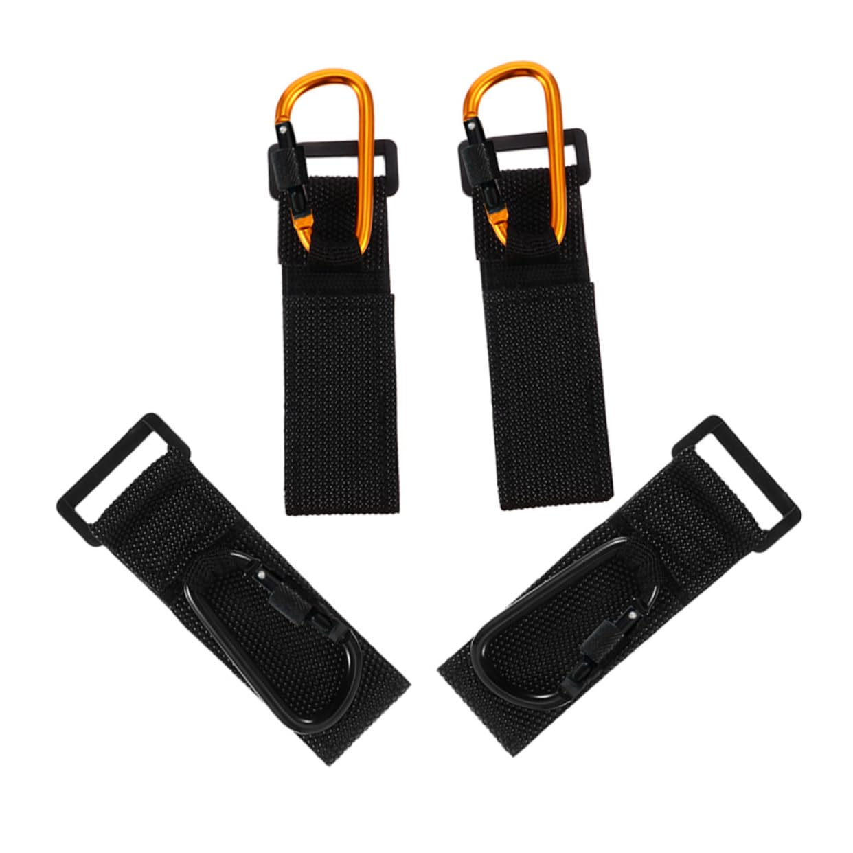 Kisangel Stroller Hooks 4pcs Stroller Carabiner Clip Nonslip for Diaper Bag Shopping Cart Hanger Pushchair Accessory