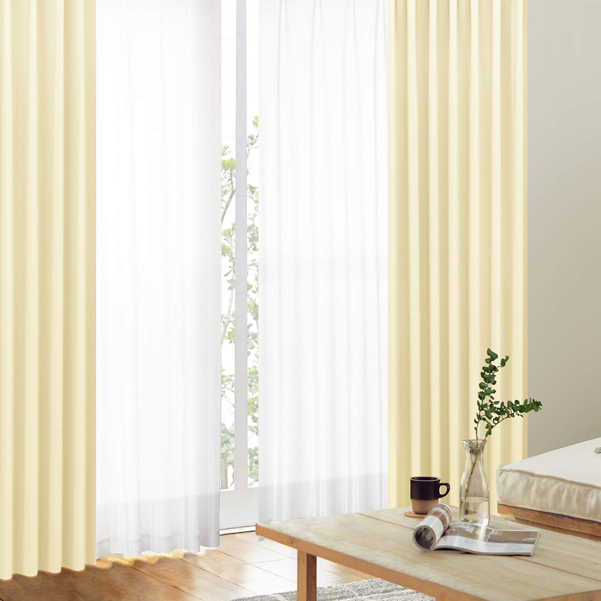 Amazon｜カーテンくれない「K-wave-D-plain」と「K-wave-L-high guard