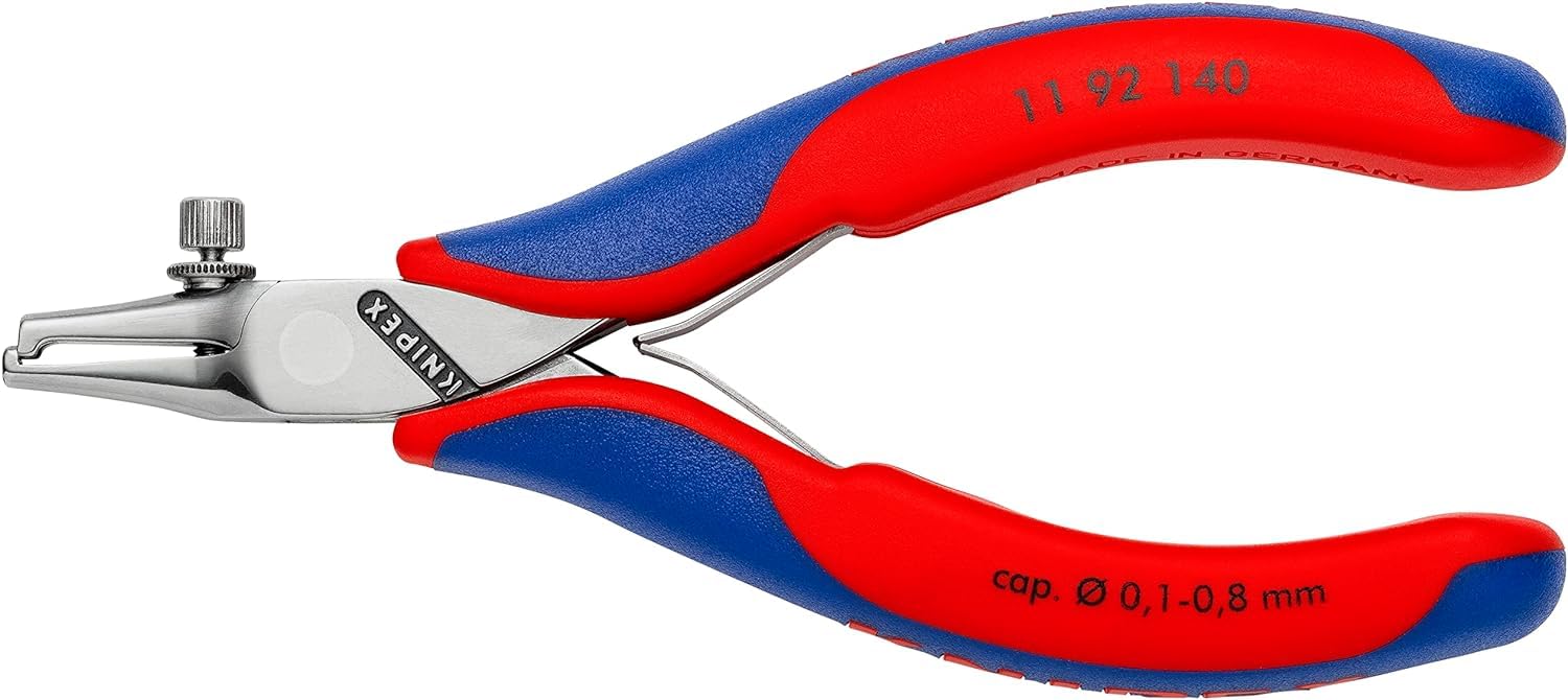KNIPEX Szczypce do ściągania izolacji dla elektroników z osłonkami wielokomponentowymi 140 mm, 11 92 140