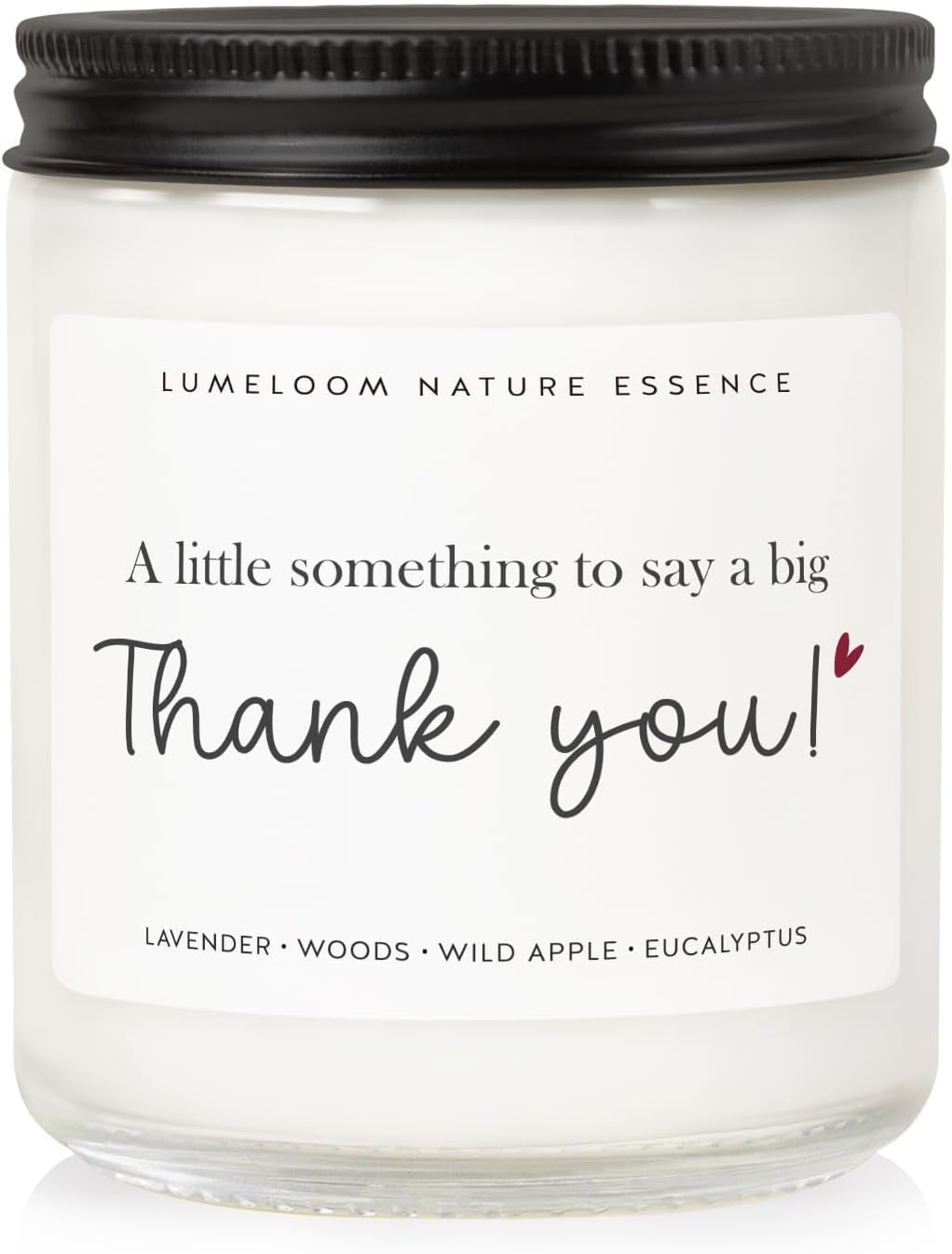 Thank You Gifts for Women, Men - 9oz Lavender Scented Soy Wax Candle - Thank You Candle, Hostess, Appreciation Gifts for Women, Teacher, Coworkers, Nurse, Friend, Boss, Employee