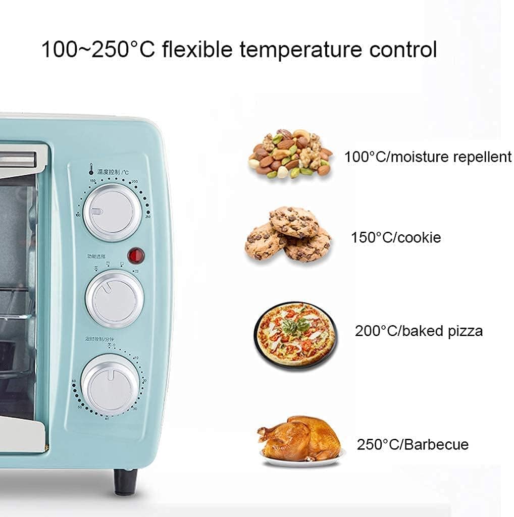 19L Mini Oven Adjustable Temperature 0-250℃ and 60-Minute Timer Three-Layer Baking Position Household Baking Electric Oven Baking Cake Bread Tart Multifunctional Automatic with Accessori Com Aestheti