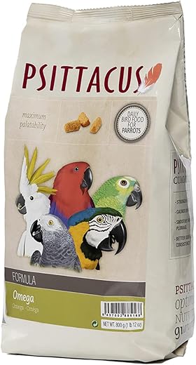Psittacus – Pienso para loros jóvenes Psittacus Omega 800 g.