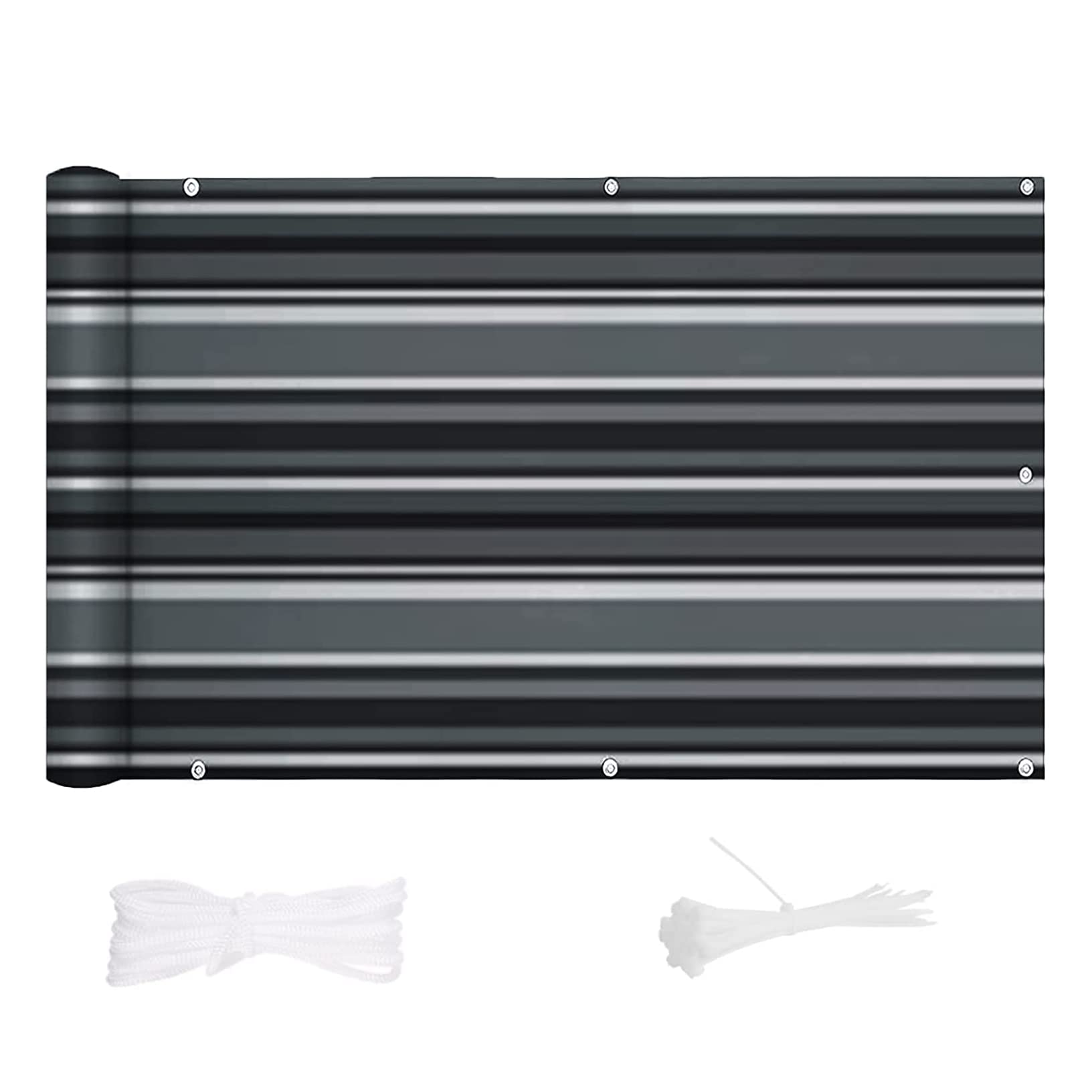 Yoosing Lona para balcón, protección visual, 90 x 600 cm, cubierta de privacidad para balcón, balcón, jardín, terraza, con ojales, bridas de nailon y cordón