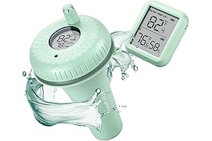 Firelex Wireless Pool Thermometer Floating Easy Read with Indoor Thermometer