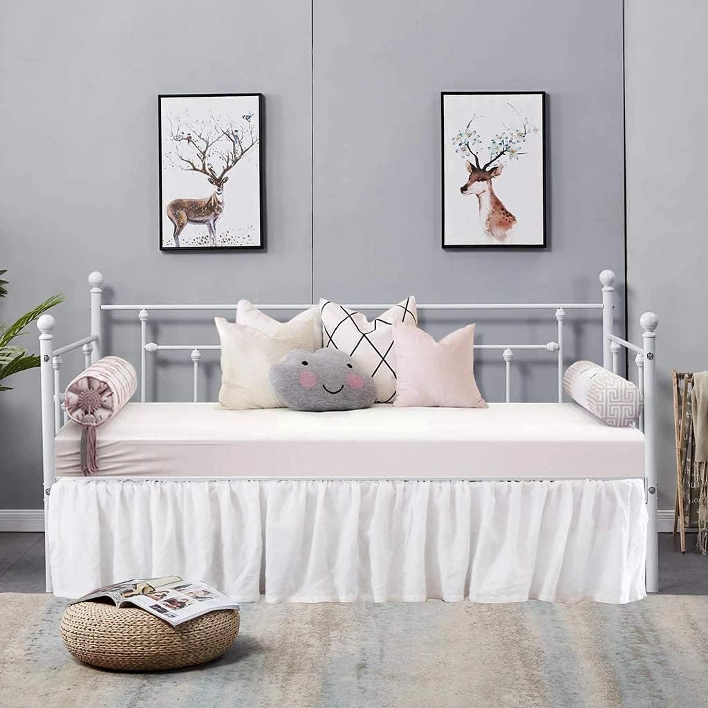 Daybed Bed Skirt TwinSize, 14'' Drop Ruffled Daybed