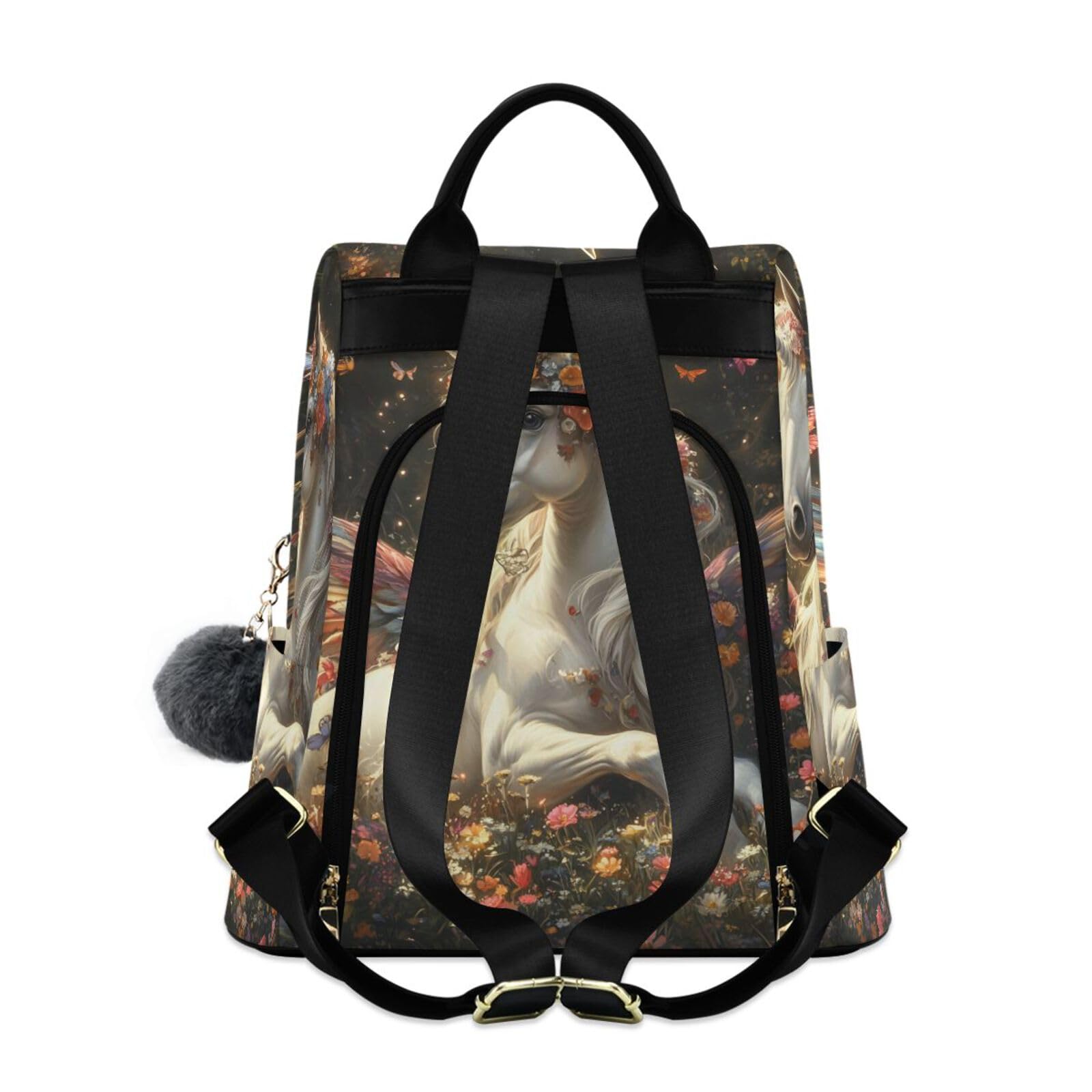 Unicorn Backpack for Women Anti Theft Large Fashion Travel Shoulder Bag Purse Rucksack Lightweight