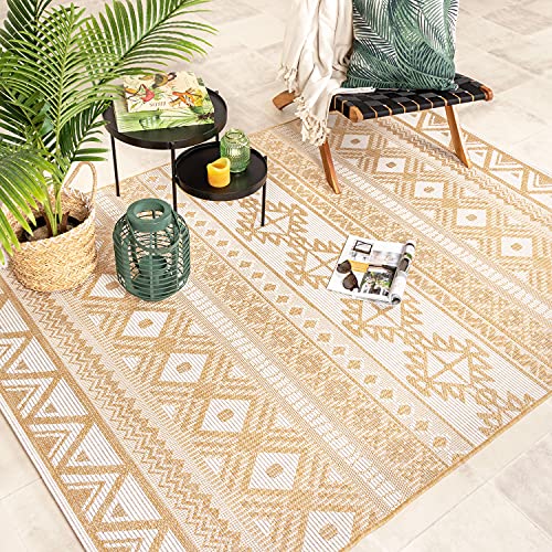 FRAAI | Home & Living In- & Outdoor Teppich - Summer Beyond Gelb - 80x150cm - Wetterfest...