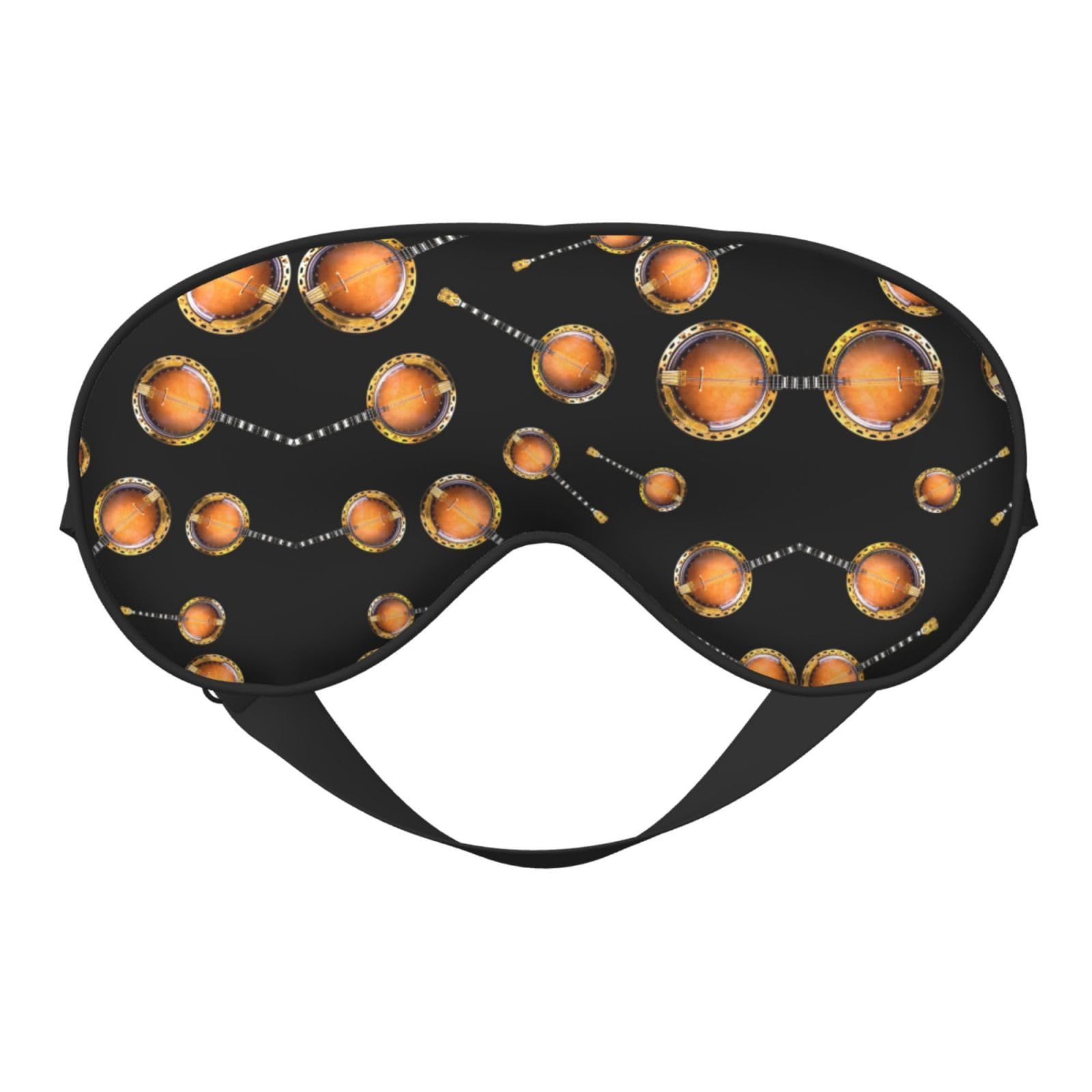 Banjo Drawing Low Poly Blackout Sleep Eye Mask Sleeping Mask for Women Men Sleeping Travel Yoga Naps