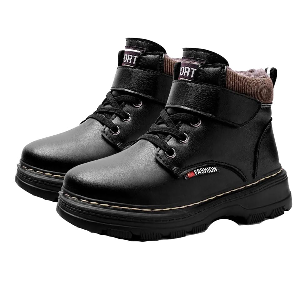 Kids/Boys PU Cotton Boots Fur Lined Snow Boots Oxford Shoes (Kids/Big Kids)