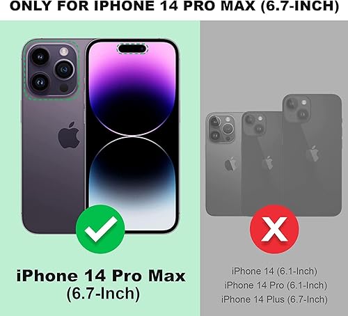 Miniatura 2 de Silverback Funda para iPhone 14 Pro Max, funda con purpurina holográfica líquida en movimiento con soporte, para niñas y mujeres, funda protectora