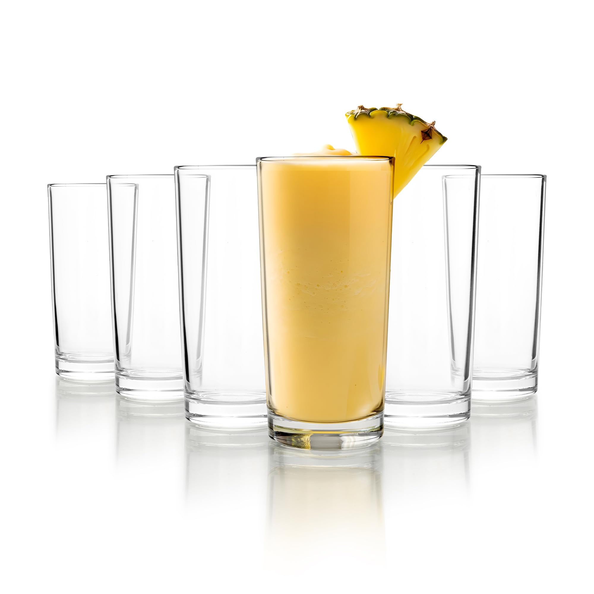 CELLO Liberty Hi-Ball Glass Tumbler Set of 6, 250ml Each | Dishwasher Safe | Comfortable Grip & Stackable | Perfect Glasses for Drinking Water, Juice, Cocktail, Cold Drinks | for Daily Use & Gifting-image-45