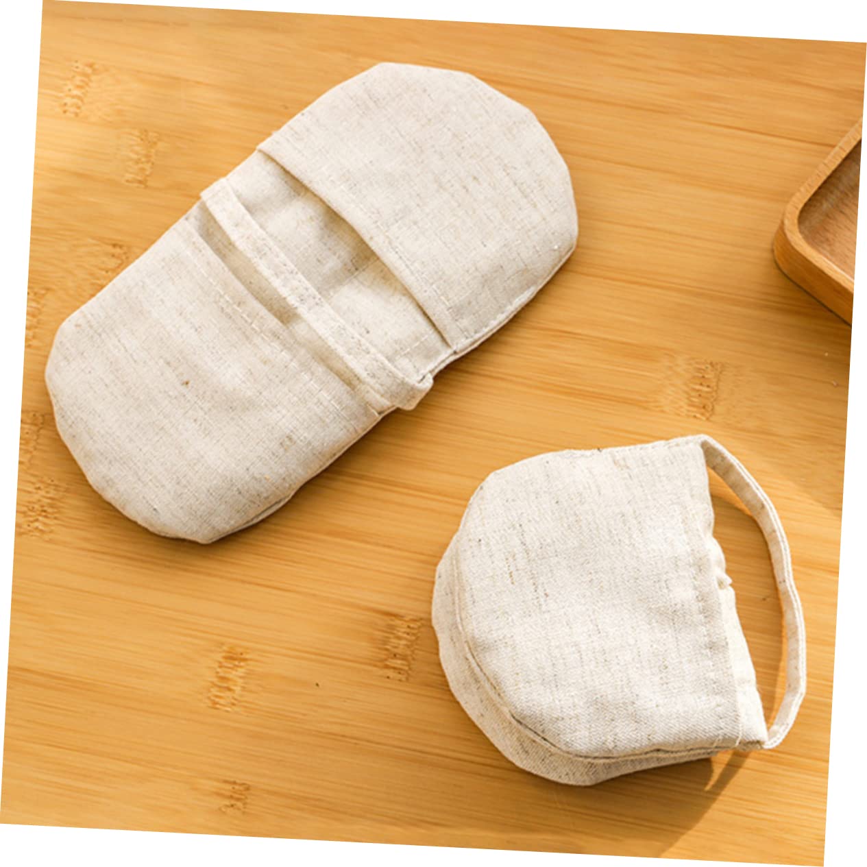 SOLUSTRE Cooking Mitts Linen Oven Gloves for Microwave Heat Resistant Pot Mitts Non-Slip Design Safe for Kitchen Use