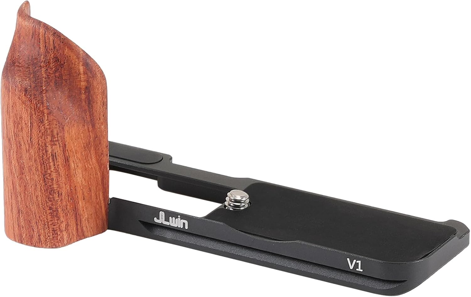 V1 L-Shape Wooden Side Grip for Canon PowerShot V1 Camera, with Arca-Swiss Quick Release Aluminium Baseplate, Tripod & Gimbal Compatible (Black)