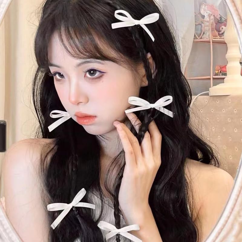 Miniatura 6 de Pinzas de satén con lazo para el cabello, accesorios para mujeres, niñas y niños pequeños, pasadores para el pelo para adolescentes, niños, pinzas