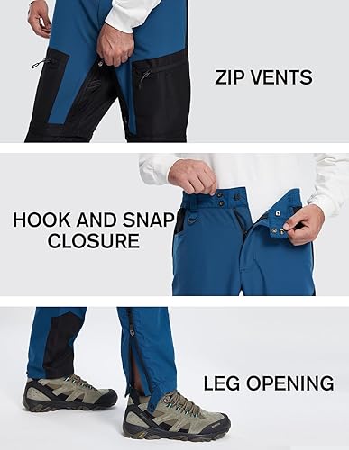 Miniatura 6 de fit space Pantalones de senderismo reforzados para hombre, con cremallera cónica, convertibles, ventilados