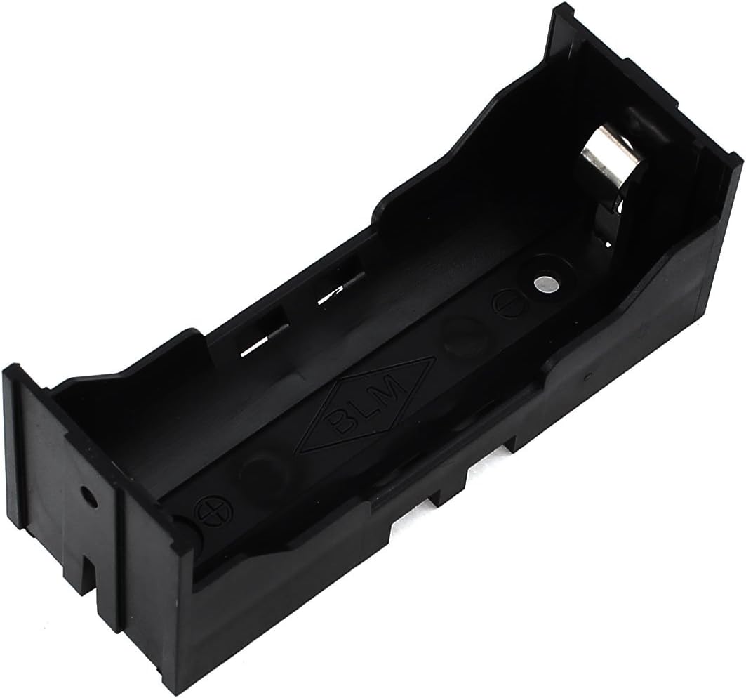 uxcell Plastic Single Battery Holder Case Storage Box Black