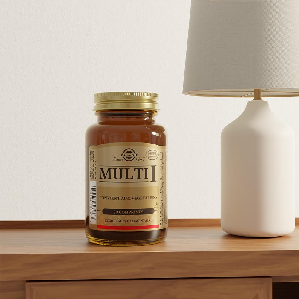 Solgar Multi I - Multivitamine Complète - Réduction de la Fatigue - Fer, Magnésium, Vitamines, Zinc, Minéraux - Vitalité et Energie - Complément Alimentaire - Flacon de 30 comprimés