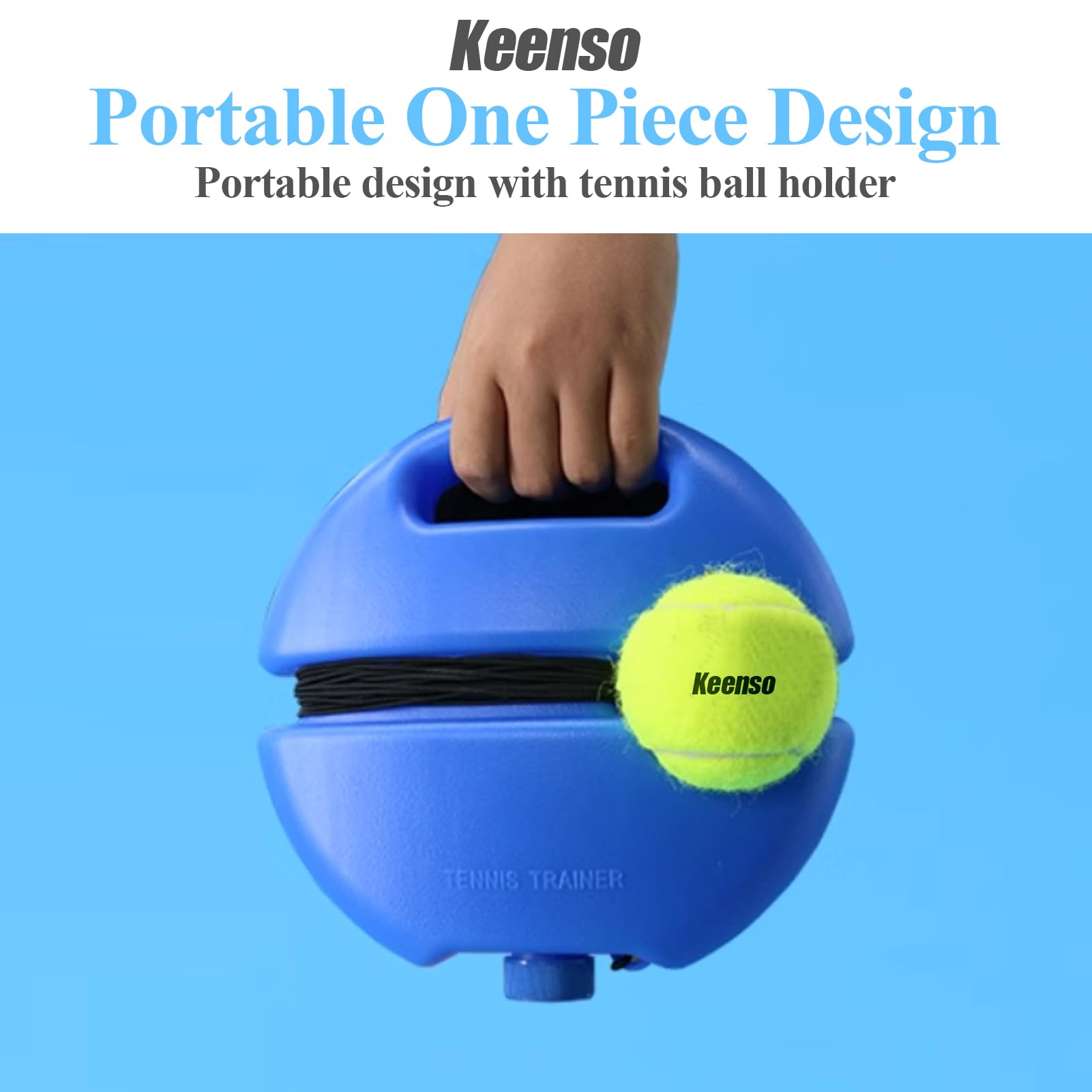 Allenatore Di Tennis Con Palla Rimbalzante | Base In Plastica E Gomma | Per Autodidatti E Principianti - Foto 9