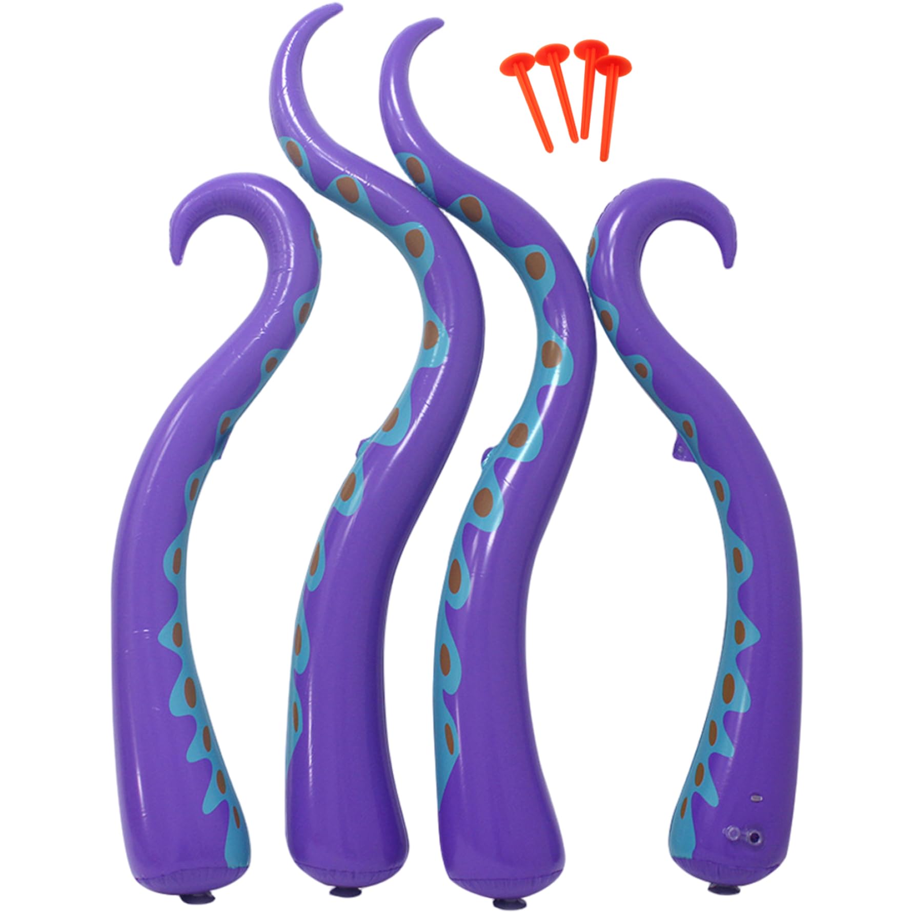 Yeaxxsqy Realistic Giant Inflatable Octopus Tentacle Blow Up Costume Halloween Decoration for Yard Lawn Garden Window Outdoor, 4Pcs Halloween Inflatables