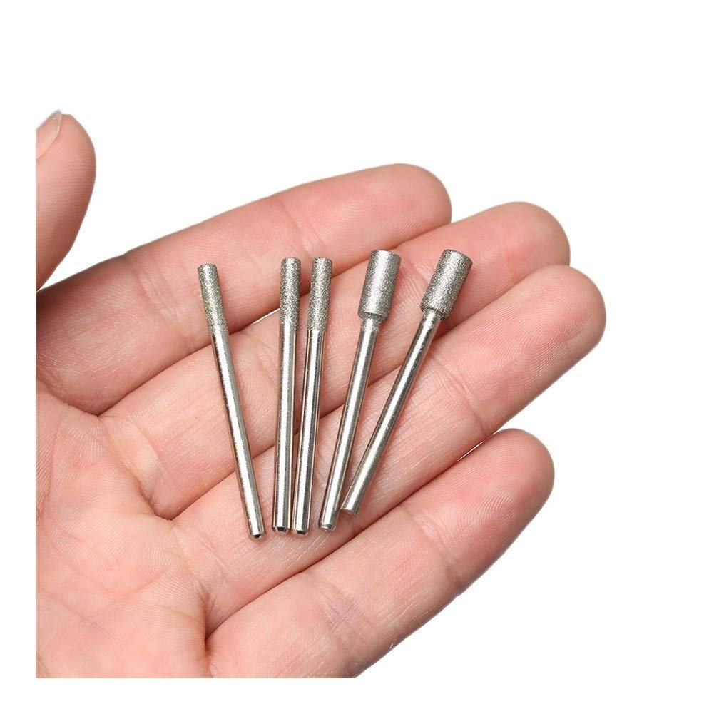 Herramientas de pulido abrasivo Micro-tallado lima redonda de la aguja, 5 piezas de diamante de la motosierra afilador (Color : 5mm)