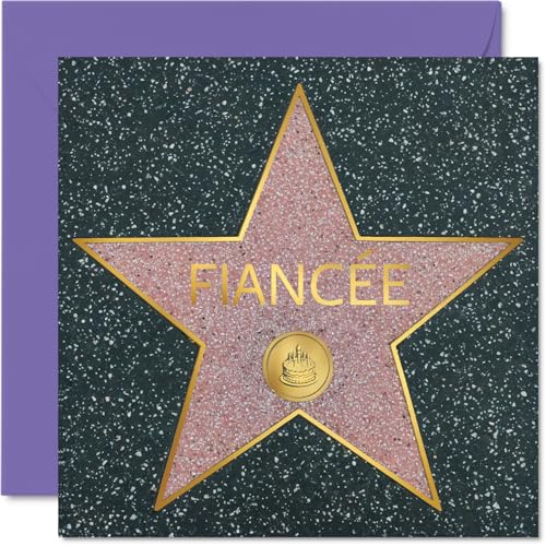 Stuff4 Romantic Birthday Card for Fiancee, Shine Bright, Fiancée