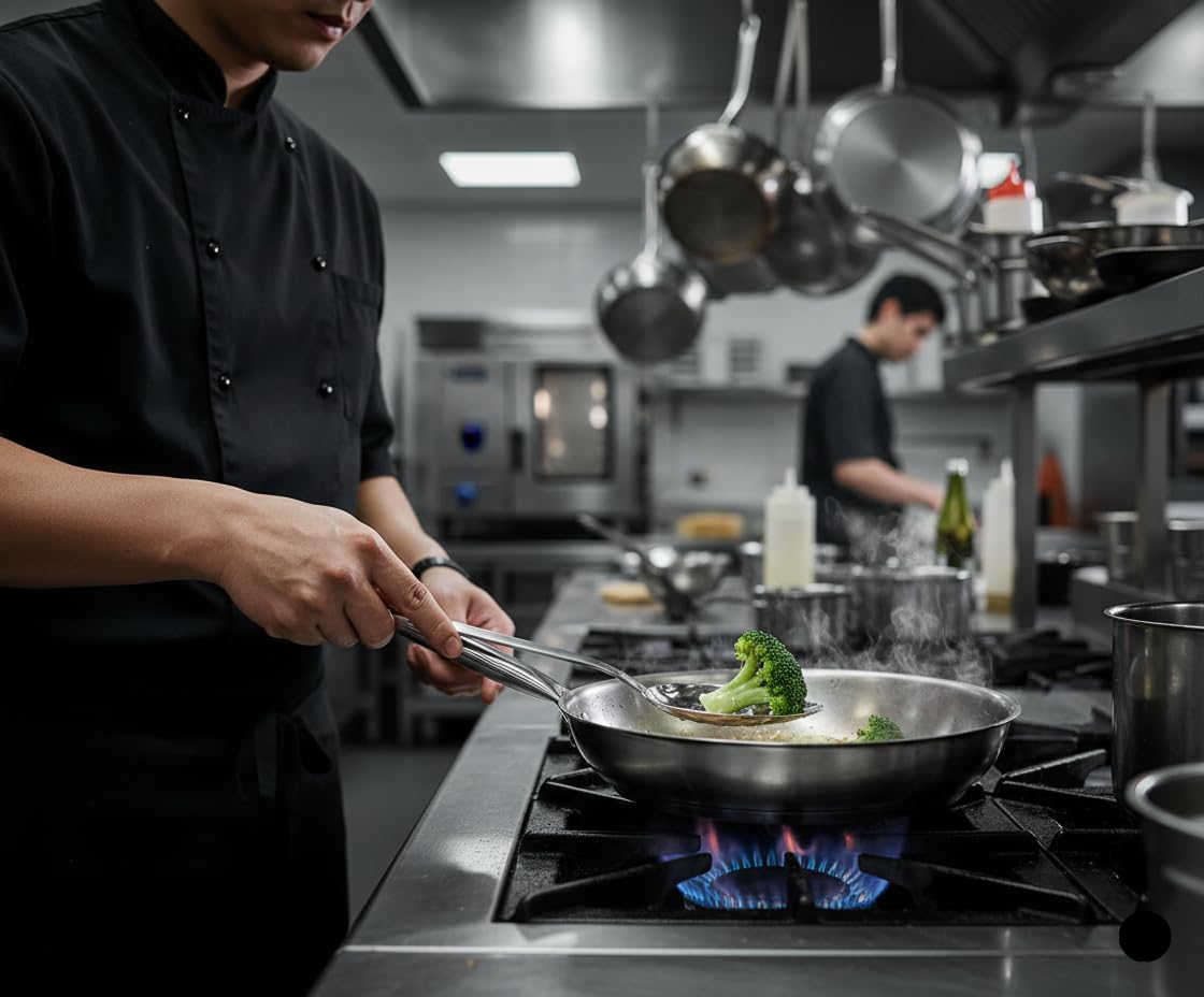 Chef Kunz Lepel Set Van 2 - 18/10 RVS Plating Lepels 9 Inch