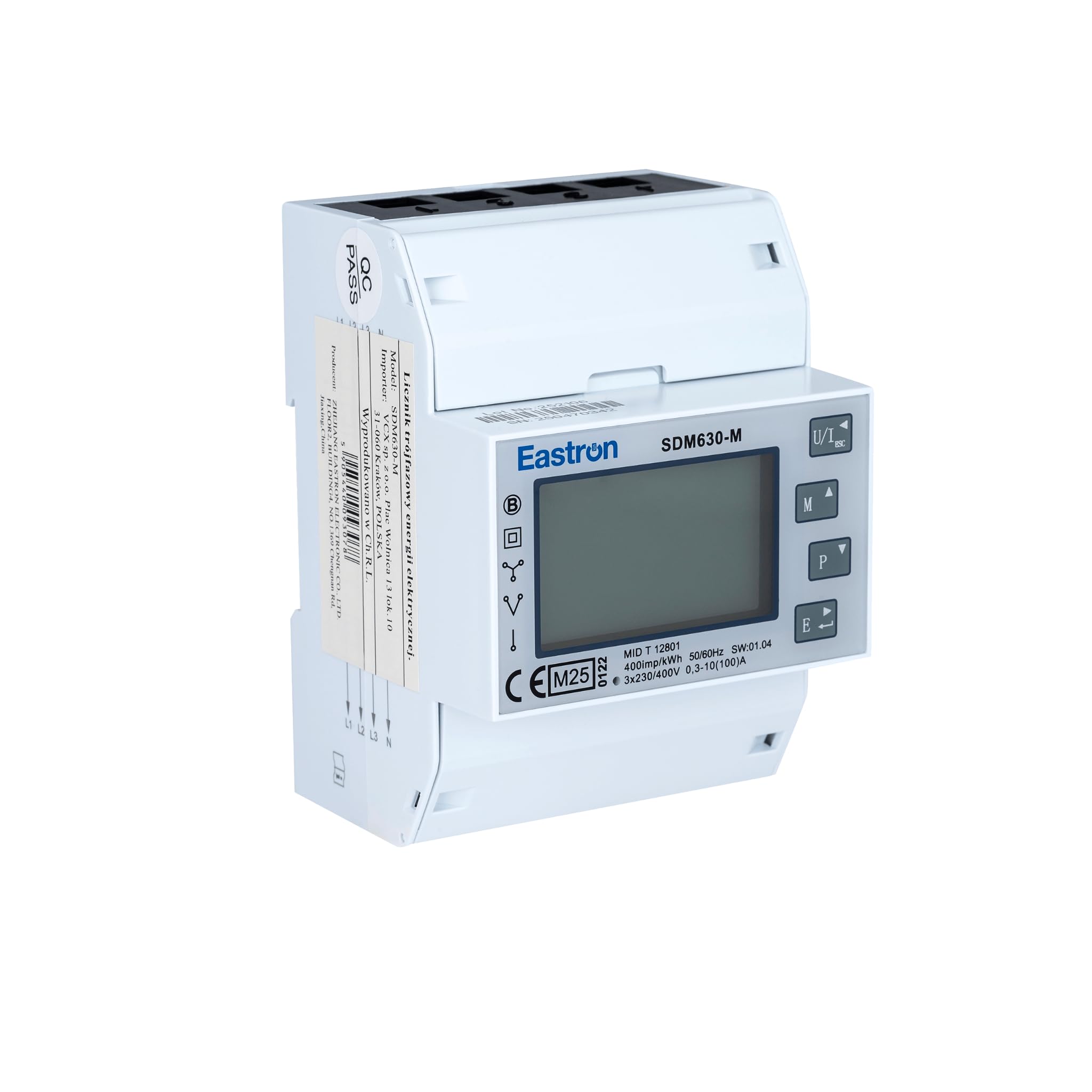 SDM630Modbus - Misuratore elettrico digitale a due direzioni per corrente di rotazione e corrente alternata fino a 80 A