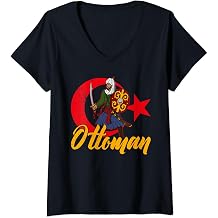 Womens Turkish ataturk osmanli istanbul ancient ancestry national V-Neck T-Shirt