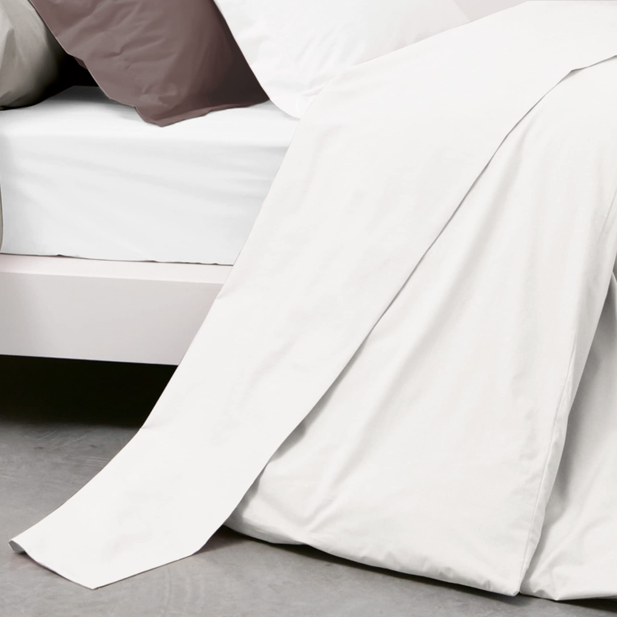 Linnea Drap Plat uni 270x310 cm 100% Coton Alto Blanc