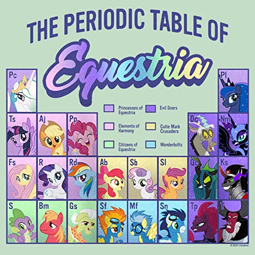 Girl's My Little Pony Periodic Table of Equestria T-Shirt2