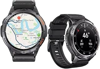 Orologio intelligente da uomo con GPS, torcia a LED, impermeabile IP68, chiamate Bluetooth, 530 mAh grande batteria 1,43 '' AMOLED schermo altitudine/bussola, smartwatch uomo per iOS Android