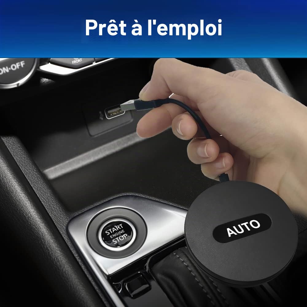 AWESAFE Android Auto sans Fil pour Les Voitures avec Connexion Android Auto Filaire : Transformez Le Filaire en sans Fil