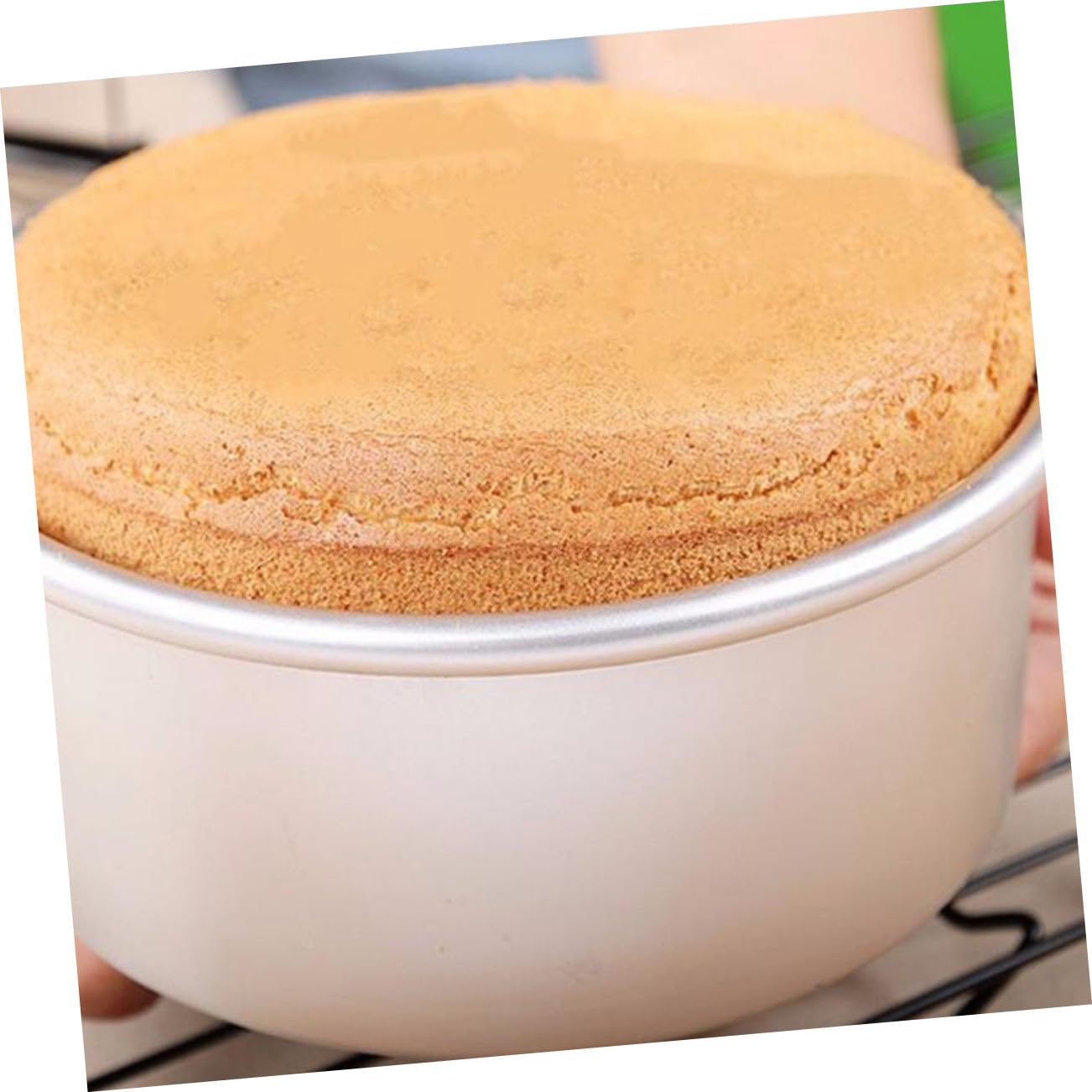 4 piezas Molde para Pastel Redondo Antiadherente con Base Desmontable Molde para Bizcochos y Tartas de Aleación para Hornear Postres Individuales