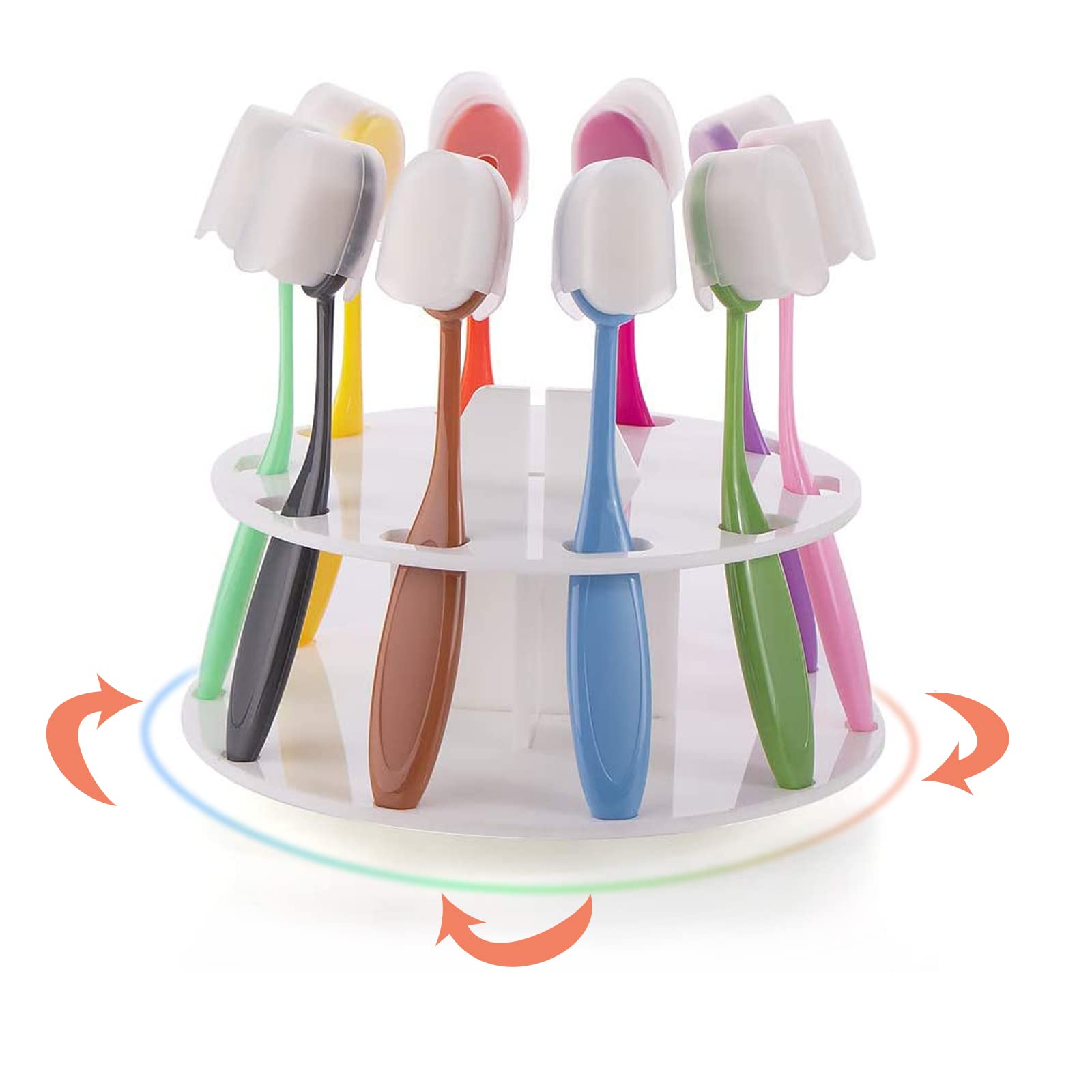 Photo 1 of 10 pcs Rainbow 4 Ink Blending Brushes for Card Making,Craft Broad Application Assortment Paper Crafter?with dust Cover and Rotating Brush Holder?