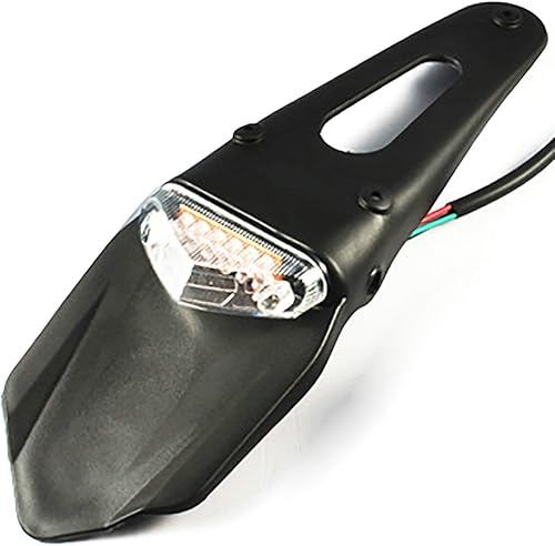 Miniatura 8 de Soporte universal de guardabarros trasero de 12 V, luces LED de freno para Honda, Yamaha, motocicleta todoterreno personalizable, MX Dual Sport Pit
