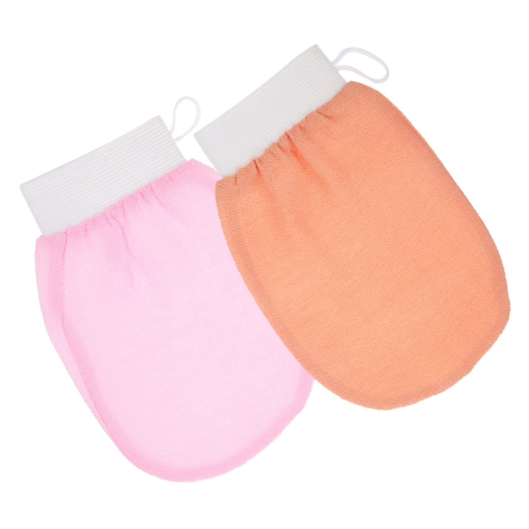 WOFASHPURET 2Pcs Skin Friendly Exfoliating Bath Mitts Reusable Scrubbing Gloves for Skin Cleaning for Smooth Skin and Shower Supplies