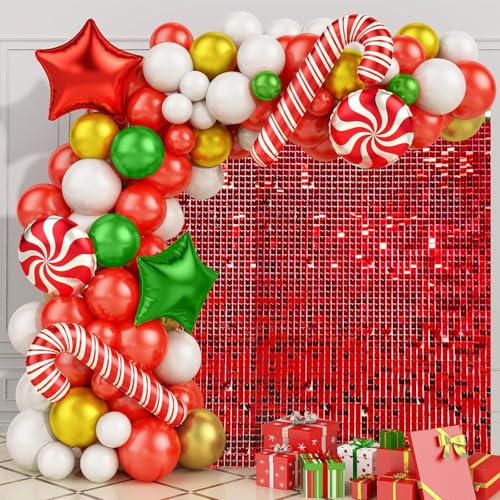 Red Shimmer Wall Backdrop Shiny Sequins 24 Pcs Sequins Backdrop Decoration Panels Glitter Bling Photo Background Decorations for Birthday Party Wedding Anniversary Graduation