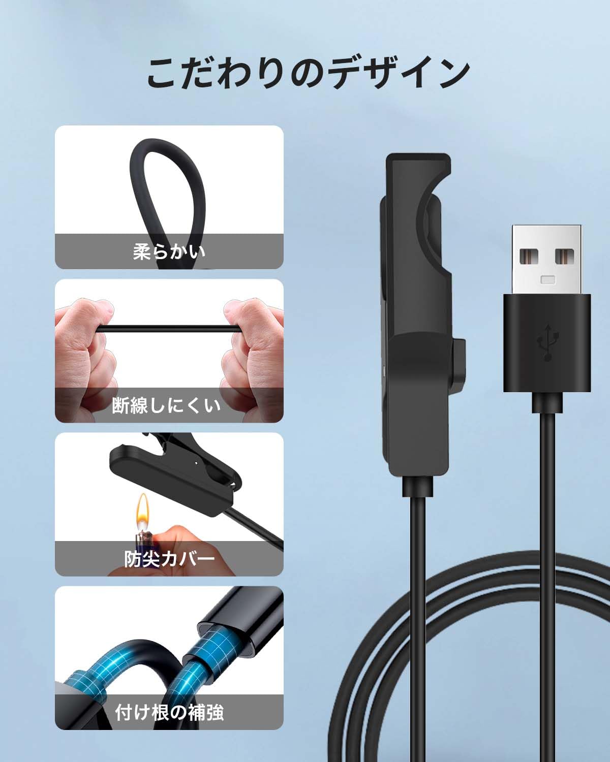 Amazon.co.jp: Casio 対応 スマートウォッチ 充電ケーブル 充電器 USB 
