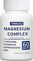 Vista 7 de Suplemento Complejo de Magnesio 350 mg - 120 Cápsulas - con glicinato L-teanina Ashwagandha y zinc, vegano - 60 porciones