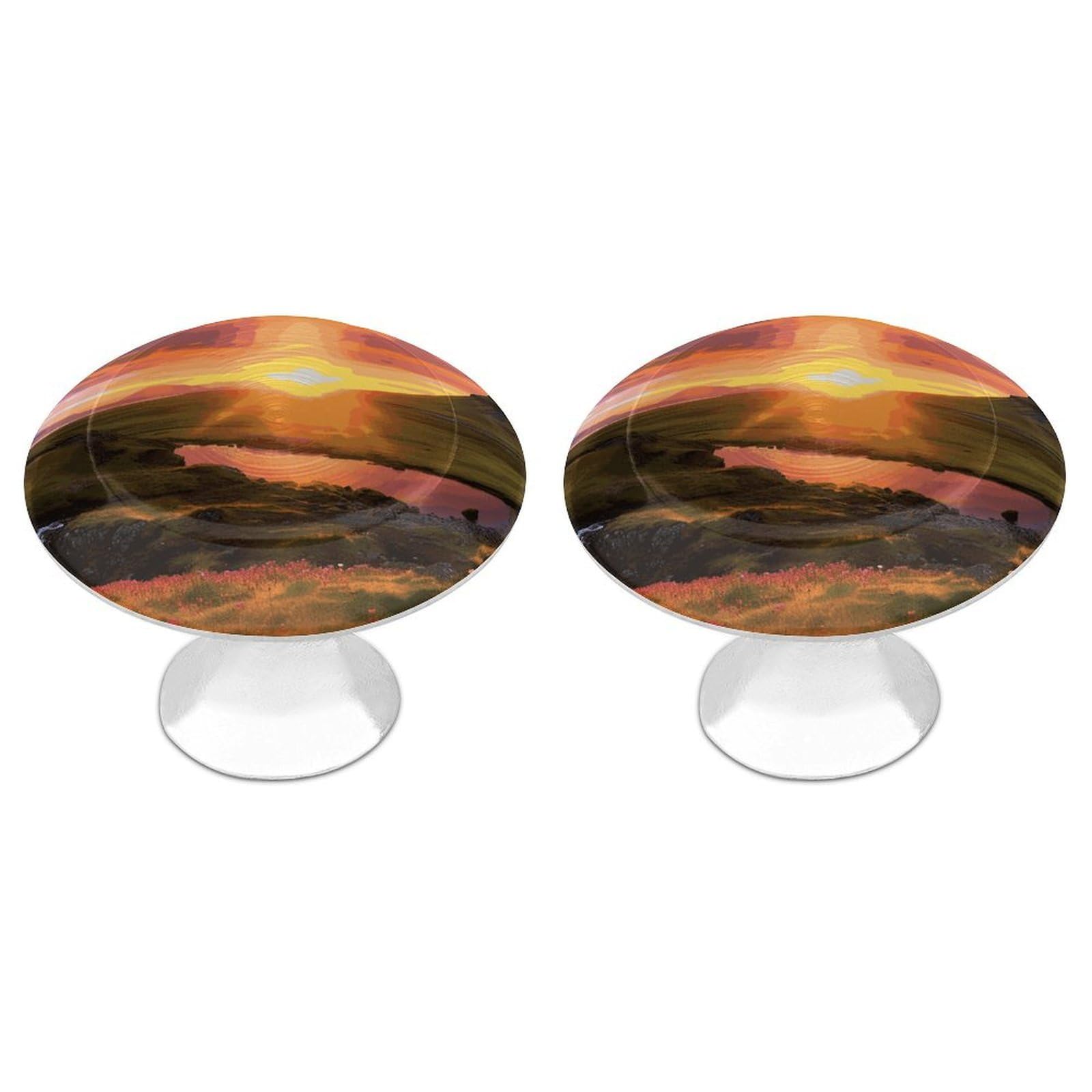 Btcowzrv Style Iceland Sunset 2 Pack Cabinet Knobs Drawer Pulls