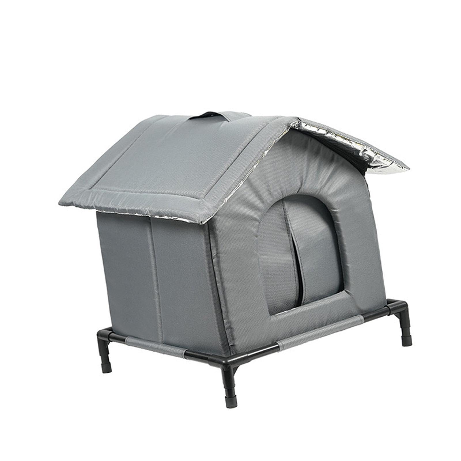 Sharplace Niche d'extérieur pour Chat, Maison Chat Exterieur Impermeable, Niche pour Chat Exterieur, Niche Surélevée et Chaude, Abri Résistant Aux Intempéries pour Domestiques Errants, Grange, L
