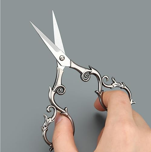 Miniatura 2 de Tijeras retro, tijeras de bordado vintage de 4.3 pulgadas, de acero inoxidable, punta afilada, tijeras de coser para bordar, manualidades, trabajo,