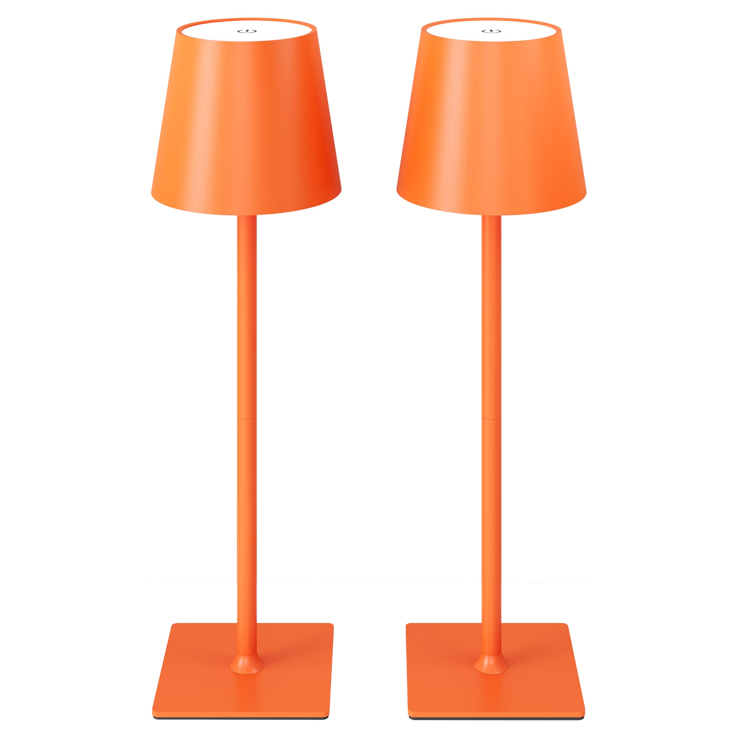 CHLORANTHUS 2 Pack Cordless Table Lamps, 3 Colors Stepless Dimming, 5000mAh Rechargeable Battery LED Desk Lamp for Bedroom/Couple Dinner/Desk/Cafe/