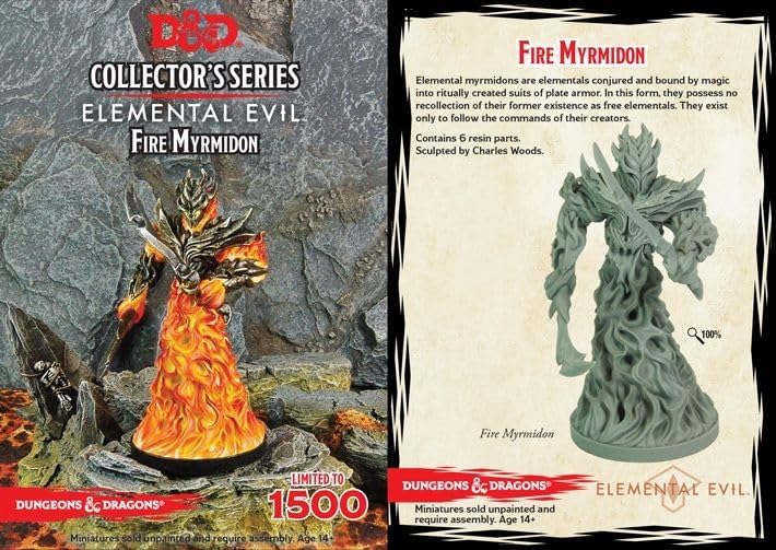 Battlefront Minis D &amp; D Elemental Evil Fire Myrmidon figura – Yaxa Colombia