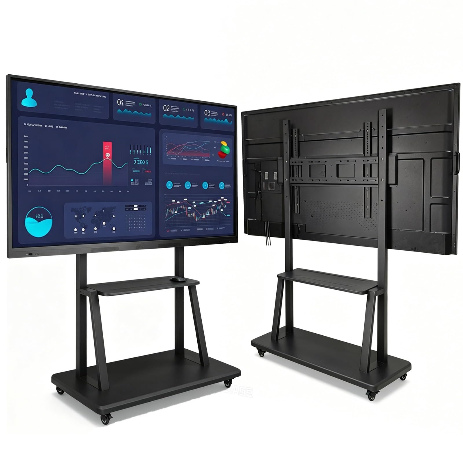 Interaktives Whiteboard Touchscreen Display blendfestes gehärtetes Glase mit kratzfester stoßfester und fingerabdruckabweisender Beschichtung fur Klassenzimmer Buiro(1258 * 770.5mm/49.52 * 30.33in)